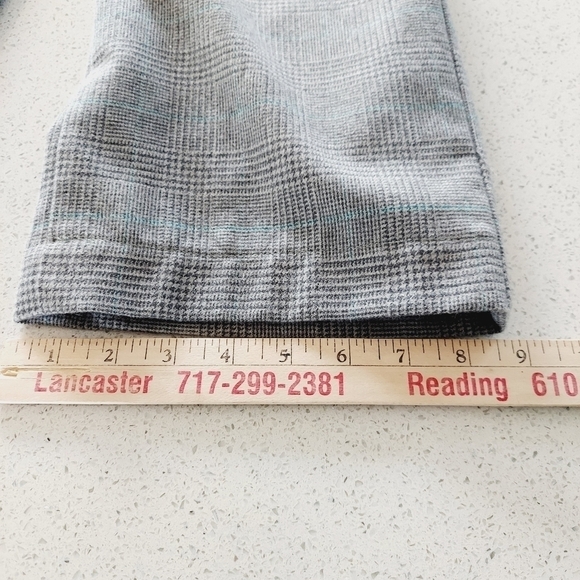 LL Bean Wool Like Pants 14 Short Fully Lined Gray Machine Wash Classic Fit Plaid - Picture 12 of 13